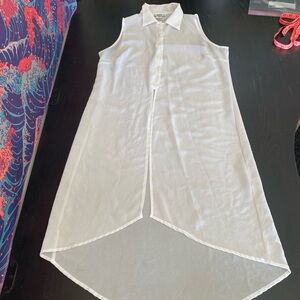 TOTO Sleeveless White Shirt Dress